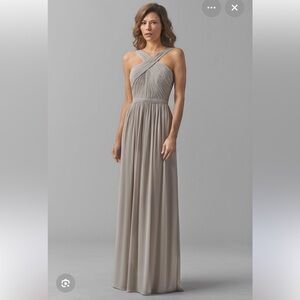 Watters & Watters Micah Bridesmaid or Formal Dress in a Tan/Umber Color, Sz 18 W